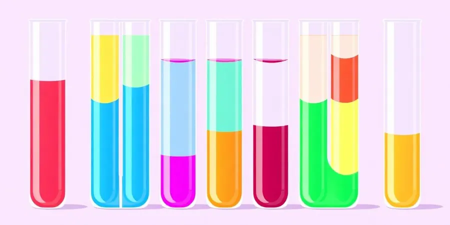 Shape Sort — Pour colors until every tube is one shade.